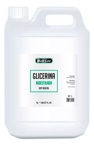5 Litros Glicerina Bidestilada Usp Vegetal + Laudo E Nf