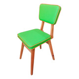 Silla Fap Muebles Retro Vintage Verde Manzana Madera Paraiso