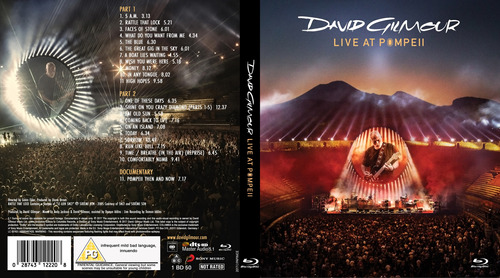 David Gilmour Live At Pompeii 2017 En Bluray. 2 Discos.