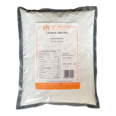 Cremor Tártaro Mi Granero 1 Kilo