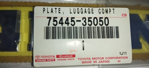 Emblema Compuerta Toyota 4runner 03 08 Original Leer  Foto 3