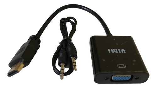 Convertidor Hdmi A Vga Con Audio 3.5mm 60hz 1080p