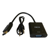 Convertidor Hdmi A Vga Con Audio 3.5mm 60hz 1080p