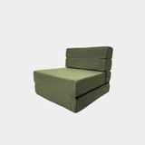 Sofa Cama Blend Individual Tela Curri Verde - Inlab Muebles
