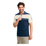 Playera Polo Con Bloques Color Azul 906-15