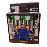 Kit Decoración Fútbol Cumpleaños Cortina + Globos Perlados