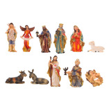 11x Conjunto De Presépio De Natal Criança Figura Religiosa