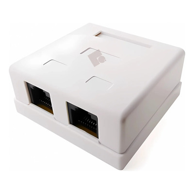 Roseta De Pared Doble 2 Jack Keystone Integrado Cat5e Rj45 | MercadoLibre