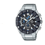 Reloj Casio Acero Inox Edifice Efr-569db-1 Cronografo Wr100m Color De La Malla Plateado Color Del Bisel Negro Color Del Fondo Negro