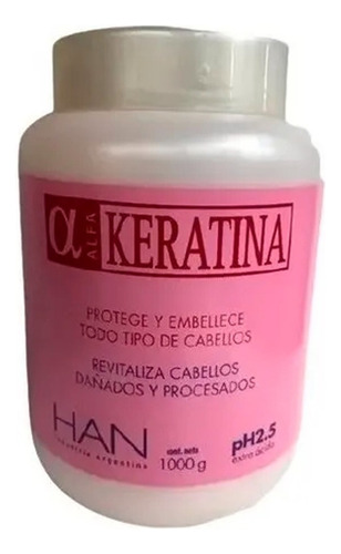 Baño De Crema Con Keratina Han Profesional X 1000 