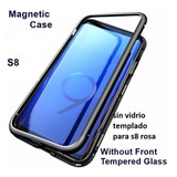 Funda Magnética Samsung S8 Color Rosa Sin Vidrio Templado