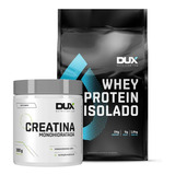 Kit Whey Isolado 1,8kg + Creatina 300g - Dux Nutrition Sabor Cookies E Cream