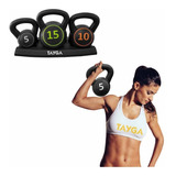 Set Pesas Rusas 5, 10 Y 15 Lb Kettlebbell Crossfit Gym