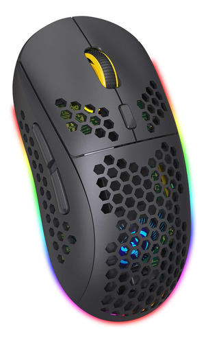 Mouse Hxmj Inalambrico Recargable 2.4 G Negro Mate