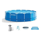 Kit Completo Piscina Intex 16.805 L Prism Armação Estrutur