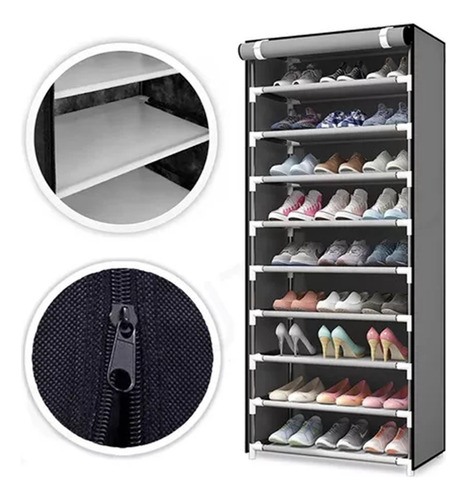 Closet Zapatera Armable De 9 Niveles