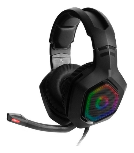 Audífonos Gamer Nibio Infinity N-500 Negro Con Luz  Rgb Led