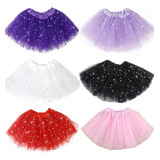 Tutu Con Glitter Brillo Infantil Varios Colores