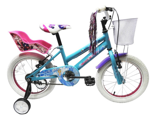 Bicicleta Fire Bird Rodado 16 Nena + Canasto Y Porta Muñeca!