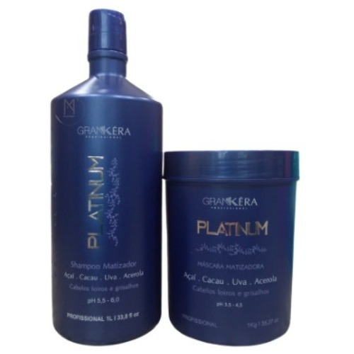 Keranza - Kit Matizador - Platinum - Shampoo 1l+ Máscara 1kg