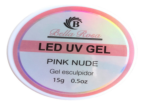 Gel Bella Rosa Led Uv Unhas Acrigel 15g Cor Pink Nude