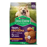 Comida Perro Dog Chow Triple Proteina Todos Tamaños 8 Kg