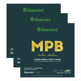 Kit 3 Encordoamento Violão Giannini Mpb Genwbs Nylon Medio