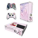 Skin Personalizado Para Xbox 360 Slim Rosado Monitos (0113)