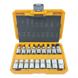 Kit Juego Dados Torx Estrella 1/2 Macho Hembra 18 Piezas Tmk