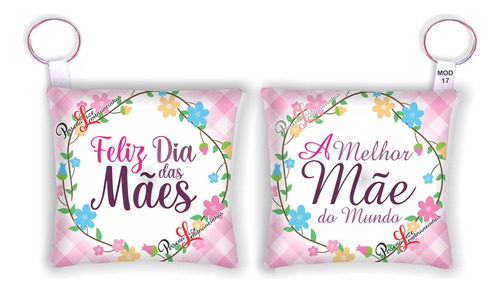 55 Chaveiros Almofada Personalizados Lembrança Dia Das Mães