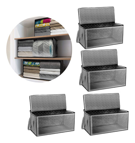 4 Pcs Organizador De Ropa De Almacenamiento 58*29*30 Cm