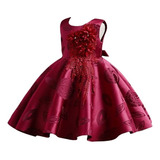 Vestido Princesa Flores Para Niña 2 A 12 Años Cyuio