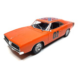 Charger Dukes Hazzard General Lee 69 Sobre Base- Maisto 1/18