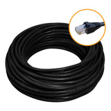 Patch Cord 10 Metros Cat6 Furukawa Rj45 Preto Giga Cabo Rede