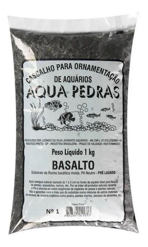 Aqua Pedras Substrato Basalto 1 Para Aquário 1kg