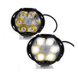 Par Faros 6 Hiper Led Ovalo Auxiliar Con Estrobo Tunix 