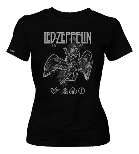 Camiseta Dama Mujer Led Zeppelin Rock Metal Dbo2