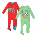 Set De 2 Pijamas Para Bebés Talla 0-3 Meses Diseño De