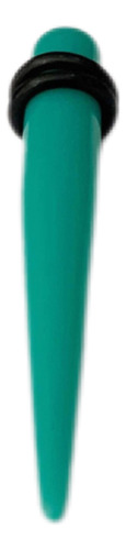 Piercing Alargador Acrílico Pino 6mm Verde Escuro Leitoso