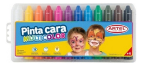 Pintura De Cara Crayones 12 Colores Artel