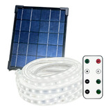 Tira Solar Led 5 Metros Luz Blanca C/control 60 Leds X Mt