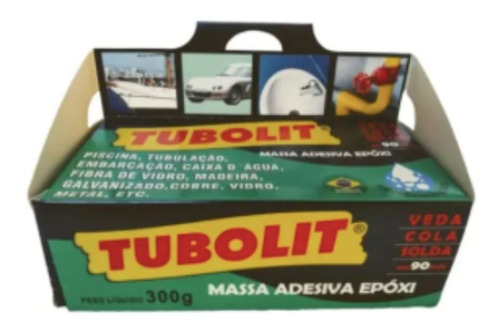 Massa Epoxi Tubolit 300g Subaquática Naval Cola Repara Veda