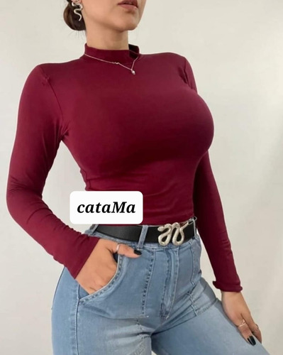 Polera Media Mujer Varios Tonos