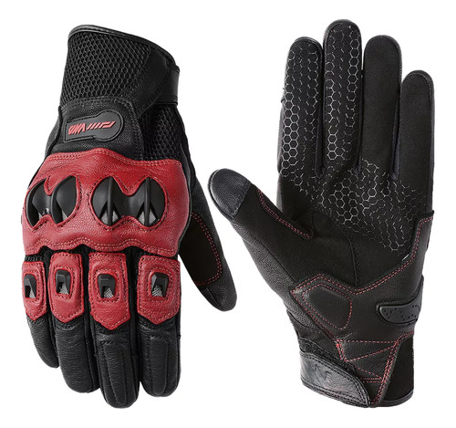 Guantes De Piel Para Motociclistas, Retro, Para Conducir En