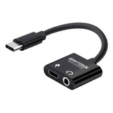 Adaptador Usb-c A 3.5mm Silver Amitosai Mts-caudiob Para Audio Y Carga Simultaneos