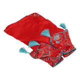 Roupas Para Cães Estilo Chinês Cheongsam Satin Pet Dog Tang