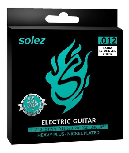 Encordoamento Solez Guitarra Nickel .012 Heavy Plus Slg12 