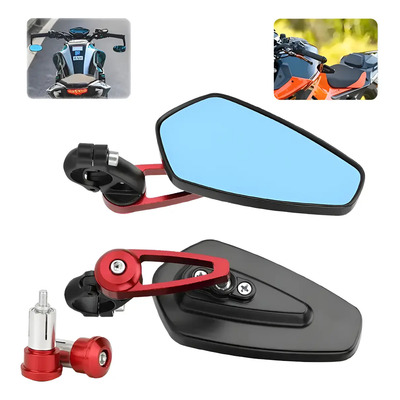 Espejo Deportivo Motocicleta Callejera 2 Piezas Rojo