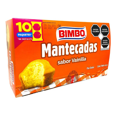 Mantecadas Bimbo 625 G 10 Piezas | MercadoLibre
