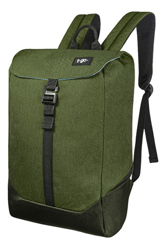 Mochila Vintage T-go Urbana Para Notebook 15.6 Pulgadas Reforzada Hombre Mujer Color Verde Eb335g